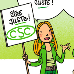 Signe Just L'Info CSC | La transition juste sera une des clés de ces élections!